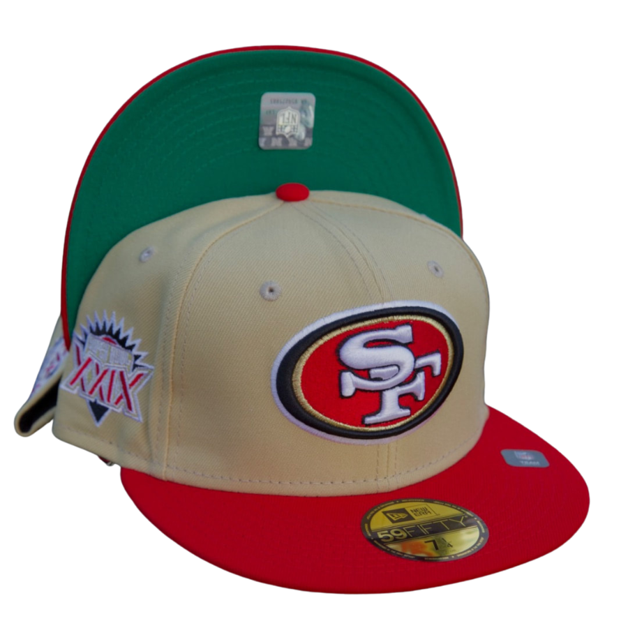 New Era San Francisco 49ers Vegas Gold/Red Super Bowl XXIX 59FIFTY Fitted Hat