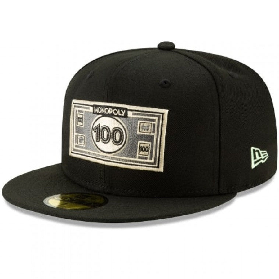 New Era Monopoly Gold 100 Dollar Bill 59FIFTY Fitted Hat