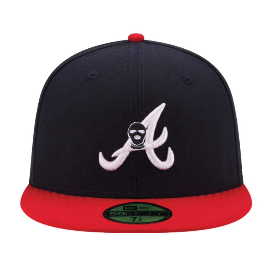 New Era x Dumbfreshco Atlanta Braves Navy/Red 59FIFTY Fitted Hat