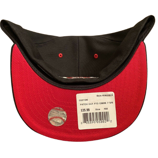 New Era Cincinnati Reds Mr. Redlegs Large Head Logo Red Undervisor 59FIFTY Fitted Hat