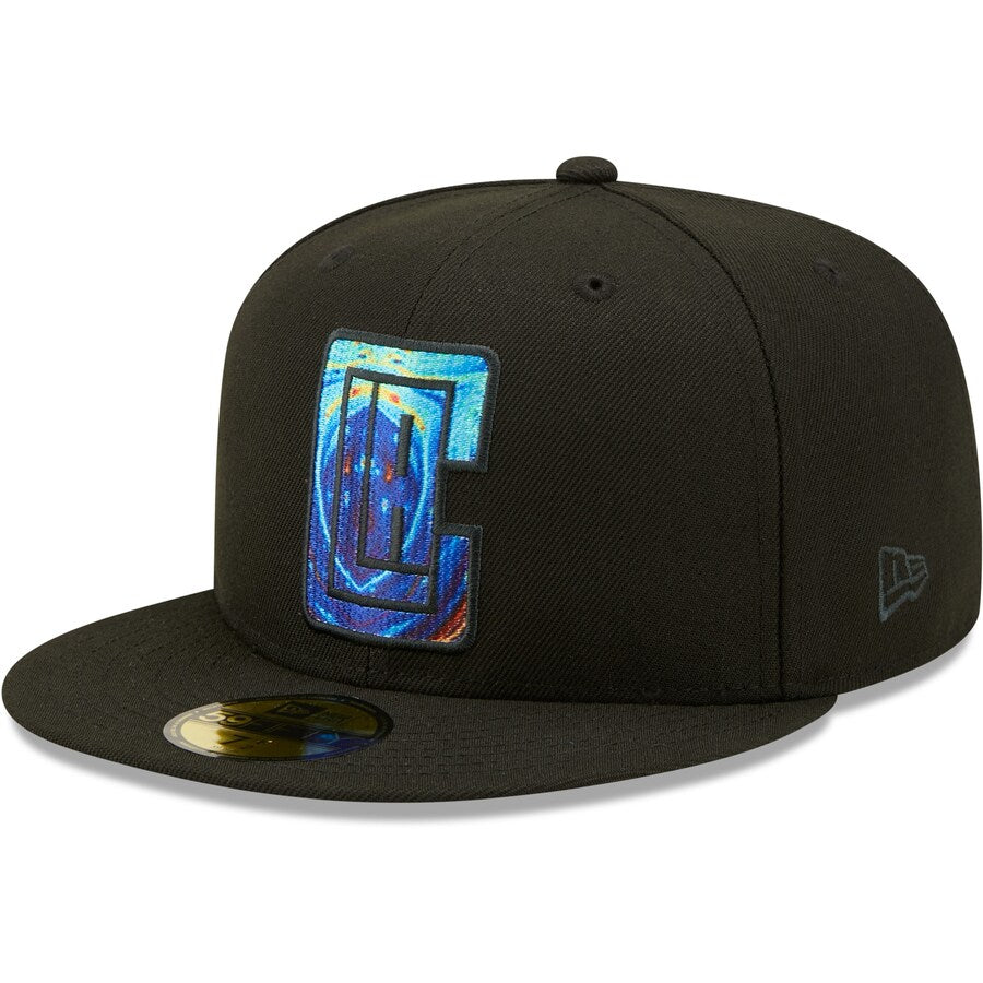 New Era LA Clippers Black Oil Dye 59FIFTY Fitted Hat