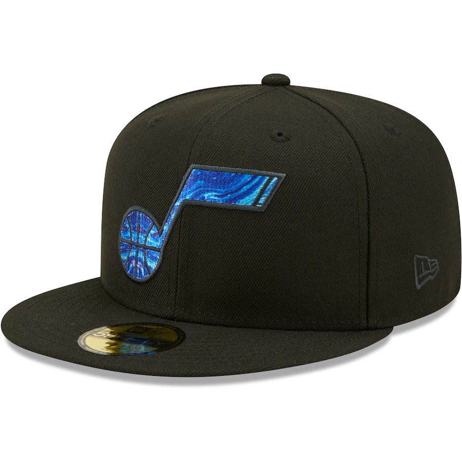 New Era Utah Jazz Black Oil Dye 59FIFTY Fitted Hat