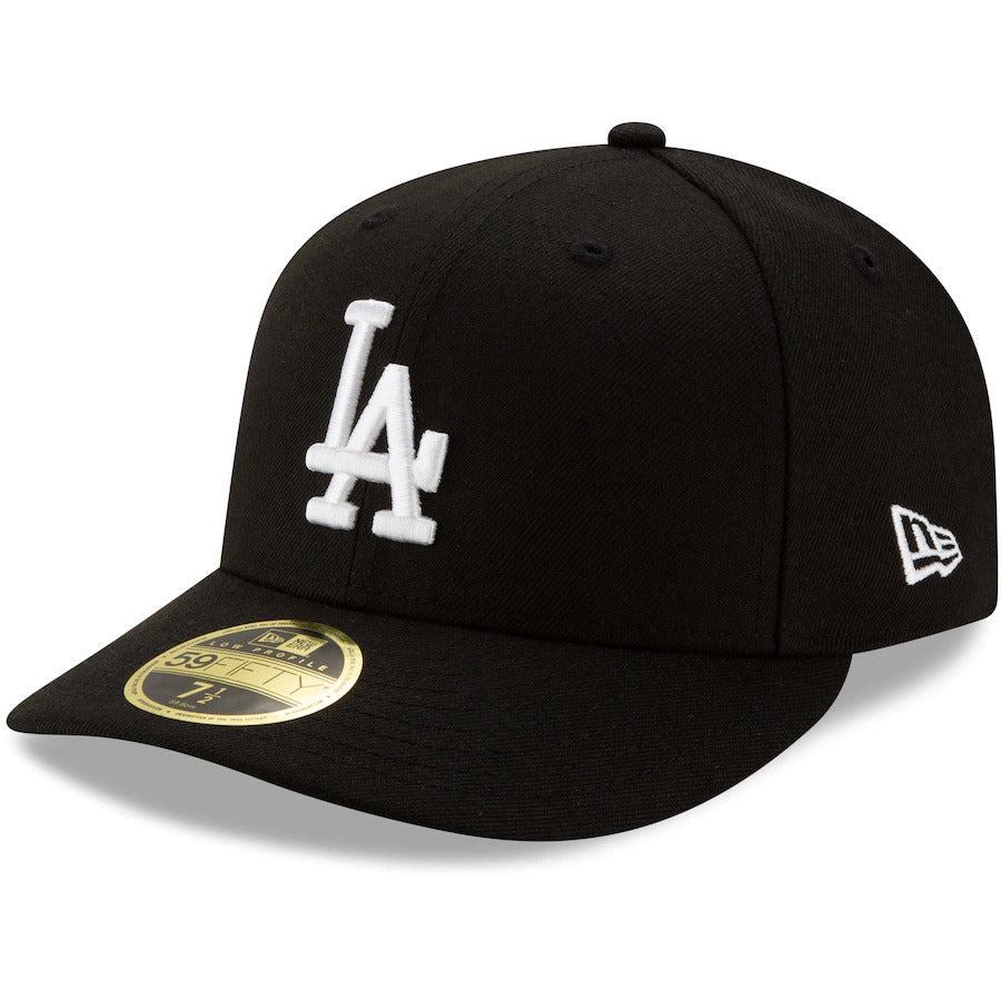 New Era Los Angeles Dodgers Authentic Black Low Profile 59FIFTY Fitted Hat