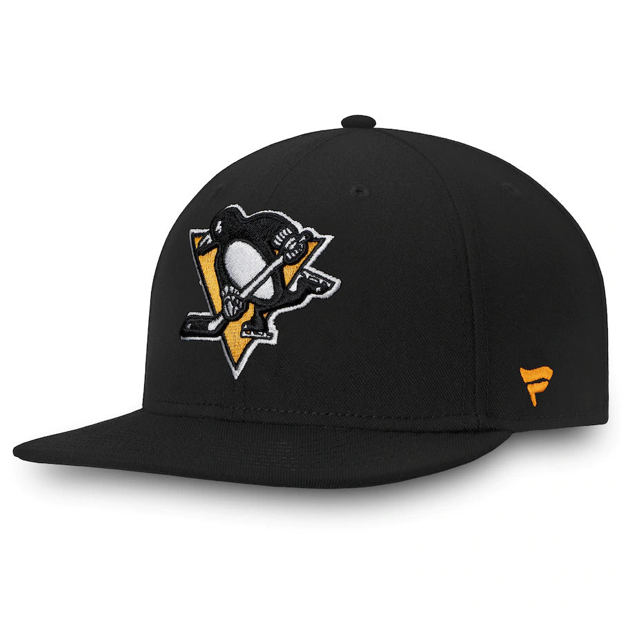 Fanatics Branded Pittsburgh Penguins Black Core Primary Logo Fitted Hat