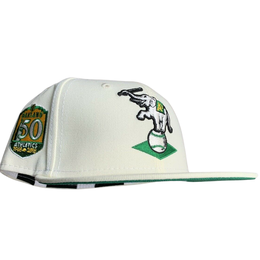 New Era Chrome Oakland Athletics Alternate Logo 50th Anniversary Kelly Green 59FIFTY Fitted Hat