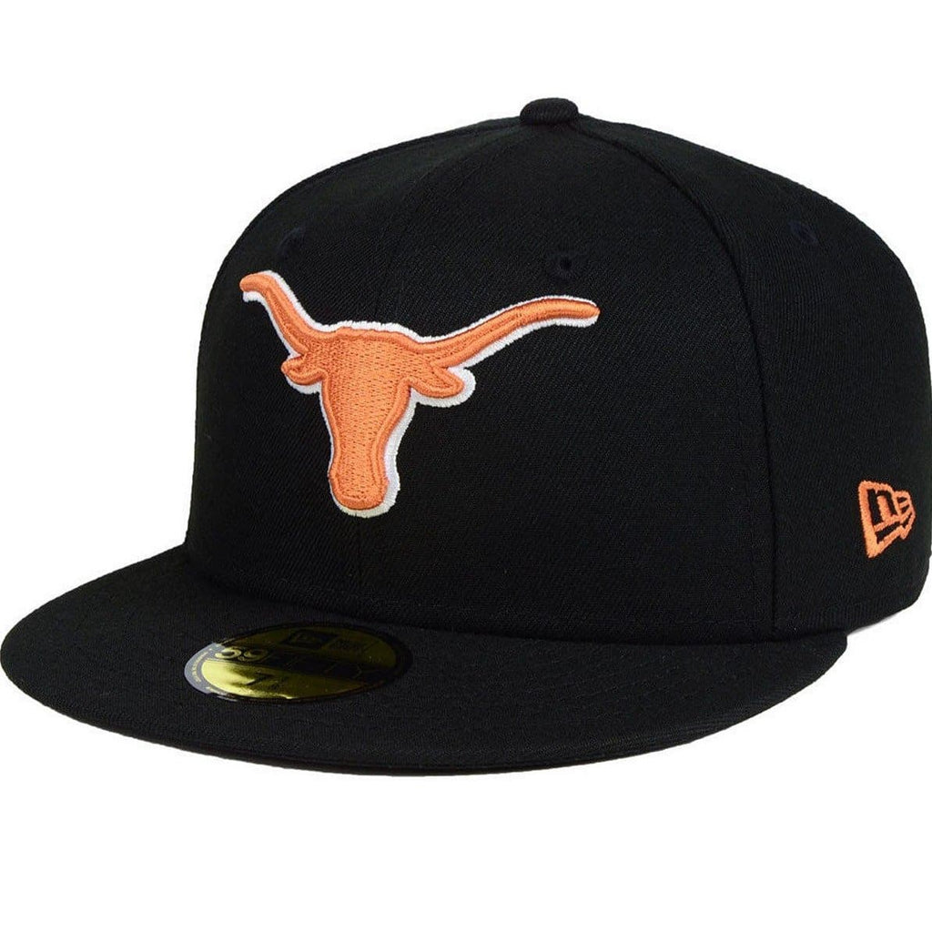 New Era Texas Longhorns AC Black & Peach 59Fifty Fitted Hat