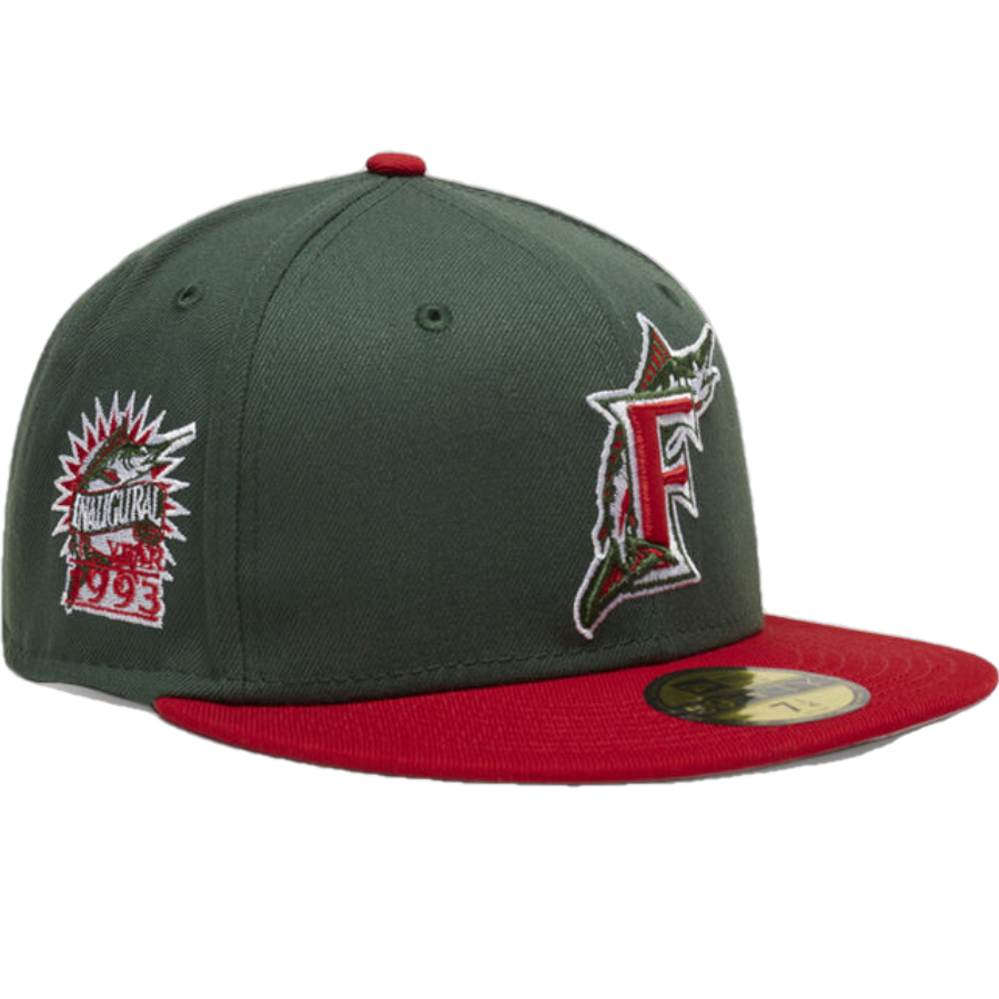 New Era x Snipes USA Florida Marlins Poinsettia 59FIFTY Fitted Hat
