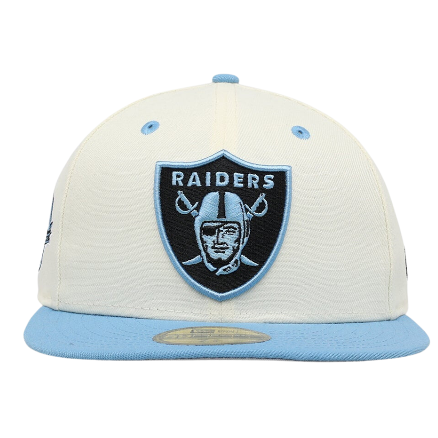 New Era Oakland Raiders 'Chrome University Blue' 59FIFTY Fitted Hat