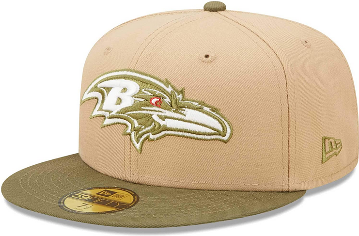 New Era Baltimore Ravens 10th Anniversary Saguaro Tan/Olive 59FIFTY Fitted Hat