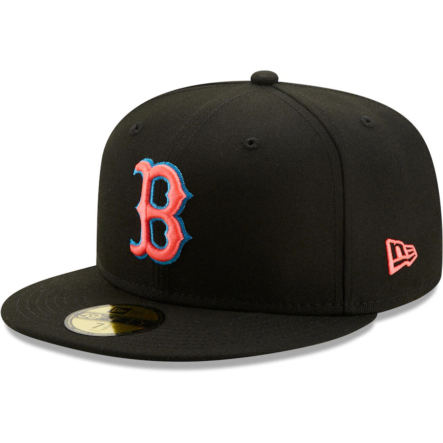 New Era Boston Red Sox Black Glow Undervisor 59FIFTY Fitted Hat