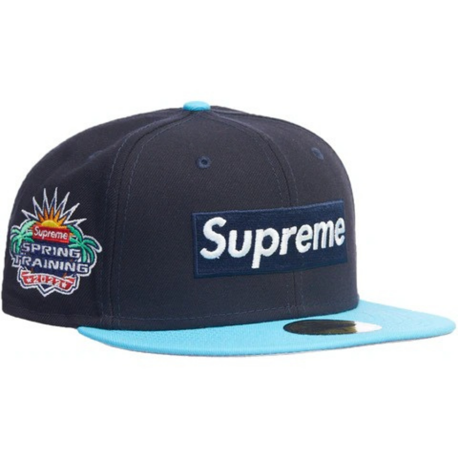 New Era x Supreme Spring Training Navy/Sky Blue 59FIFTY Fitted Hat
