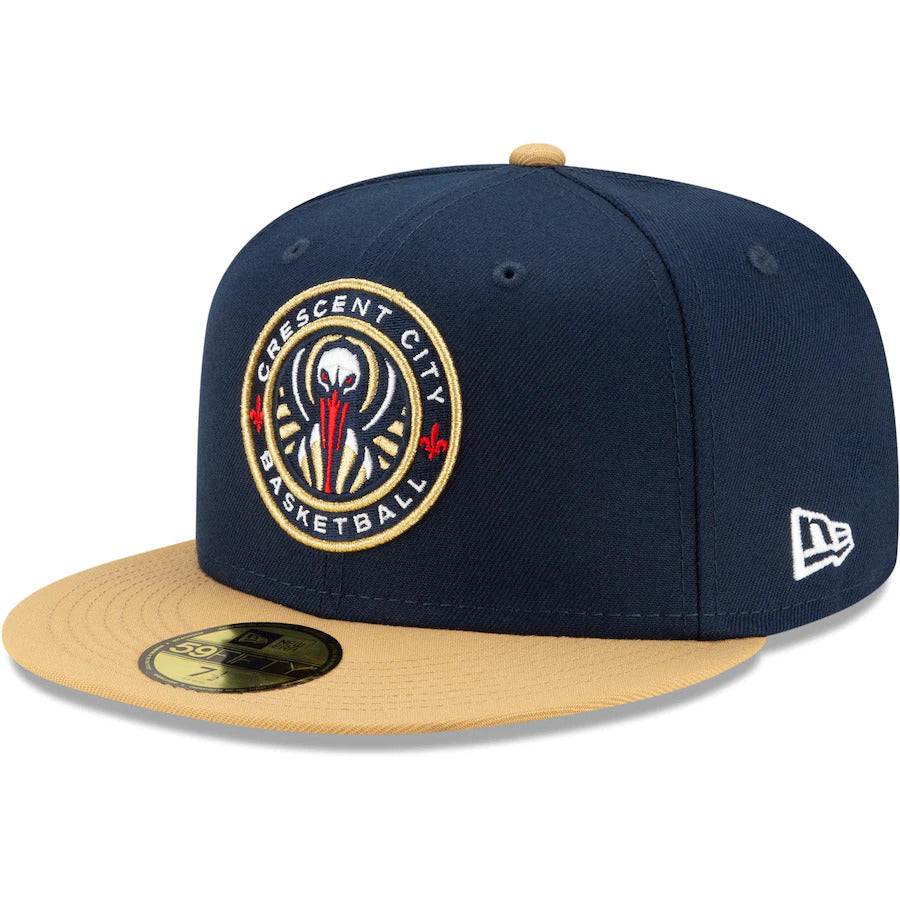 New Era New Orleans Pelicans 2021 NBA Draft Navy Blue/Tan 59FIFTY Fitted Hat