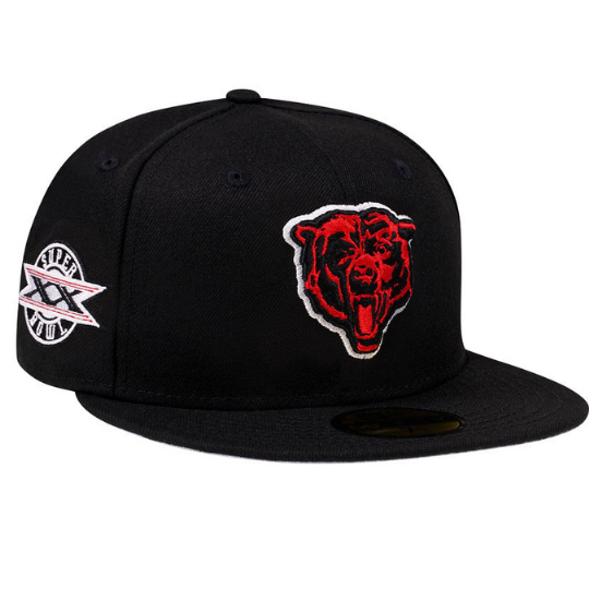 New Era Chicago Bears Super Bowl XX Black & Red 59FIFTY Fitted Hat