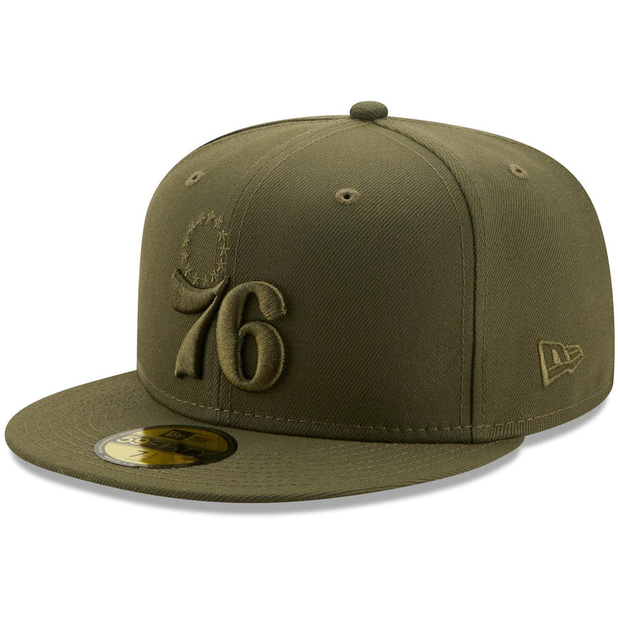 New Era Philadelphia 76ers Olive Color Pack 59FIFTY Fitted Hat