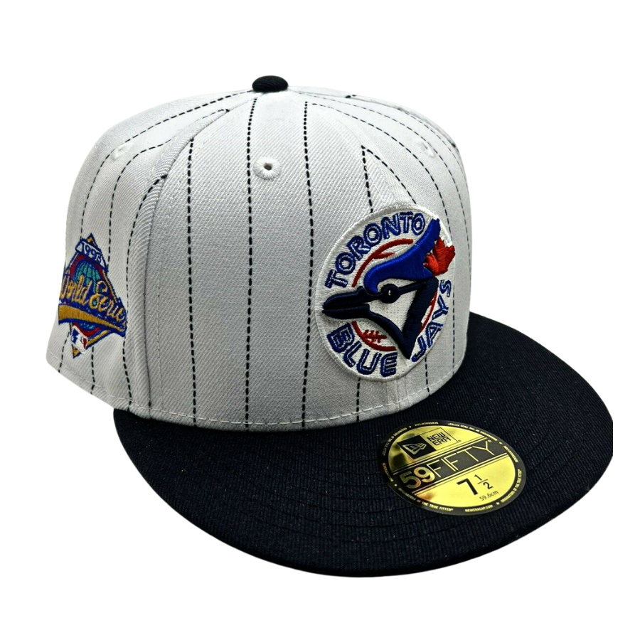 New Era Toronto Blue Jays White Pinstripe 1993 World Series 59FIFTY Fitted Hat