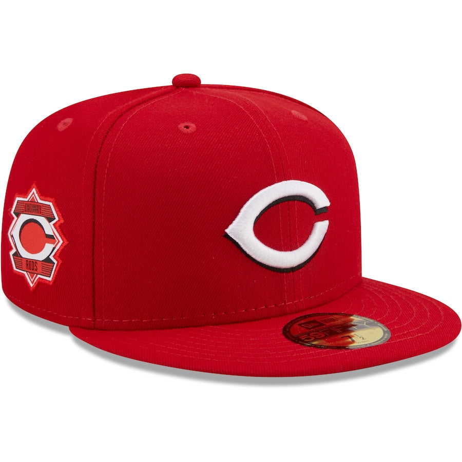 New Era Red Cincinnati Reds Logo Side 59FIFTY Fitted Hat