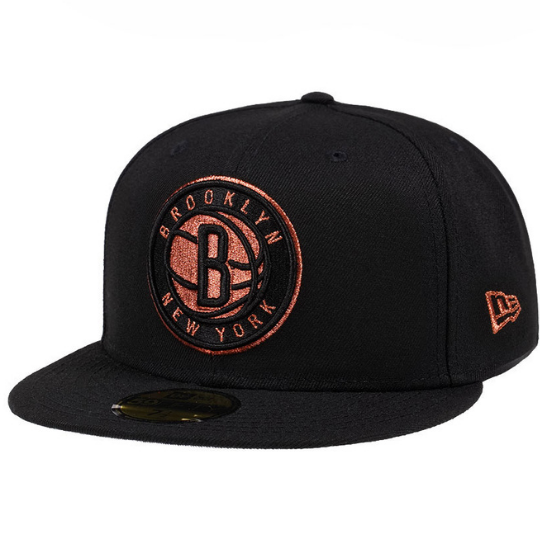New Era Brooklyn Nets Black & Copper 59FIFTY Fitted Hat