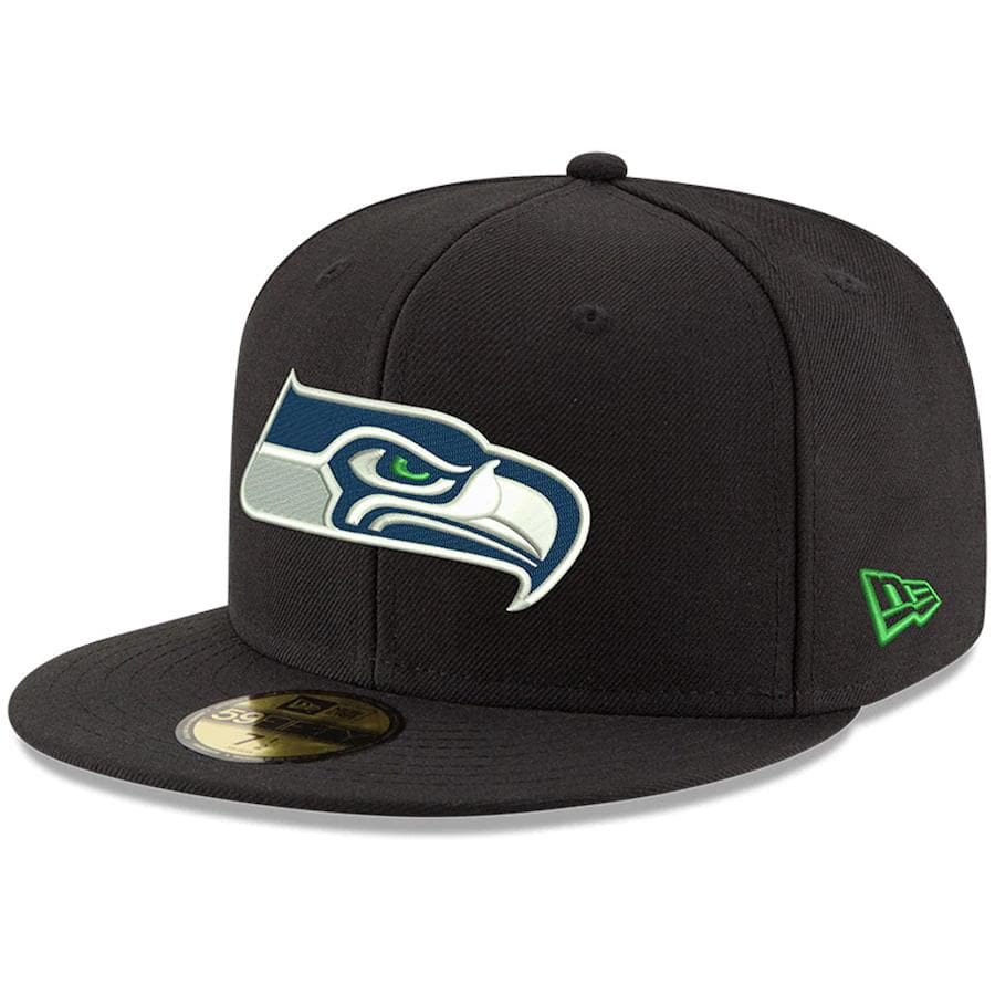 New Era Seattle Seahawks Black Omaha 59FIFTY Fitted Hat