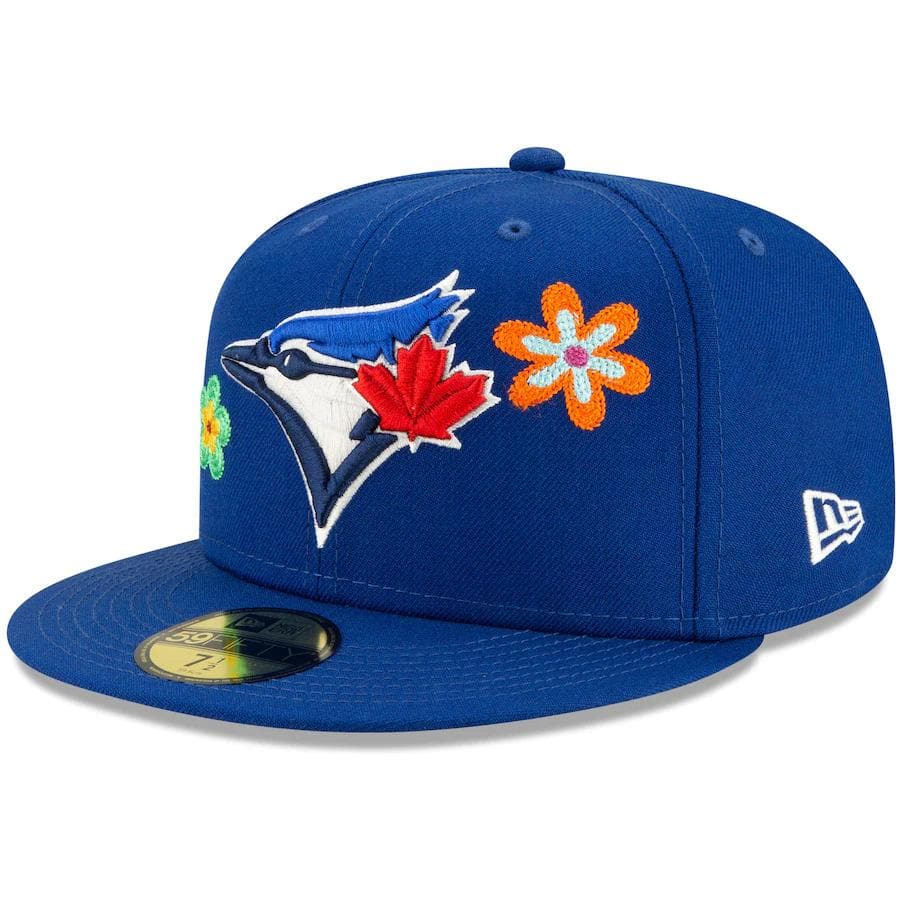 New Era Toronto Blue Jays Chain Stitch Floral Blue 59FIFTY Fitted Hat