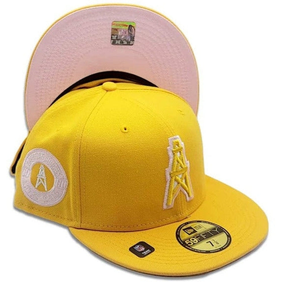 New Era Houston Oilers Pink Lemonade 1960 Patch 59FIFTY Fitted Hat