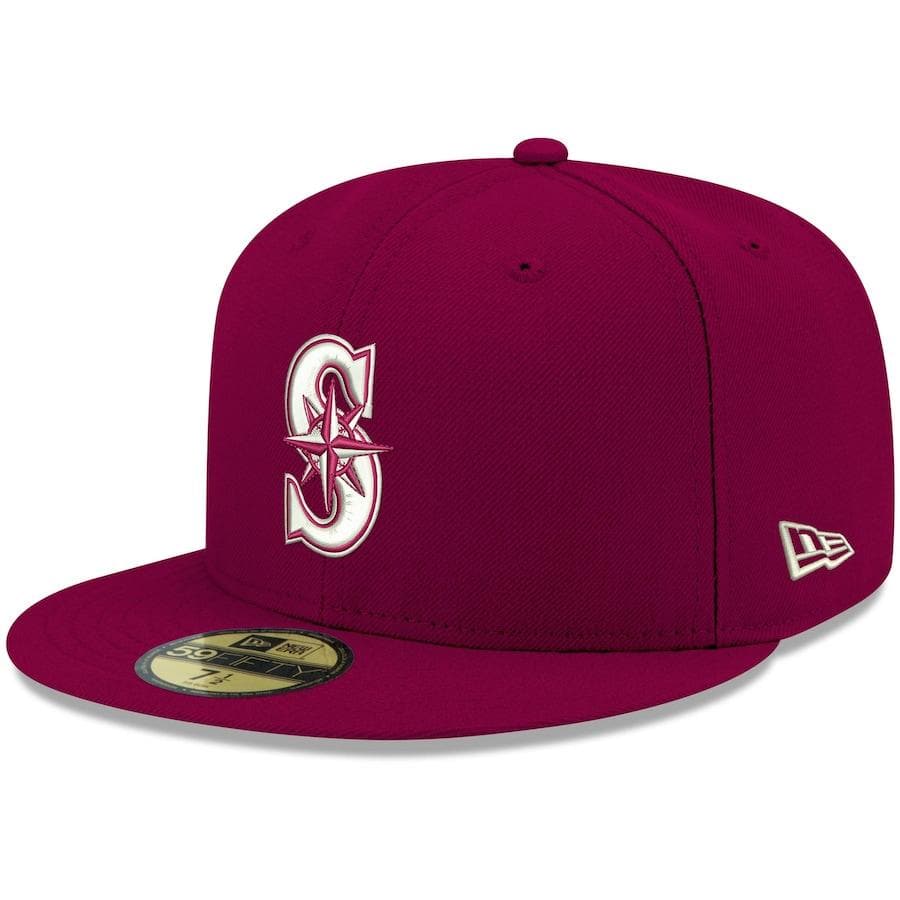 New Era Seattle Mariners Cardinal Logo 59FIFTY Fitted Hat