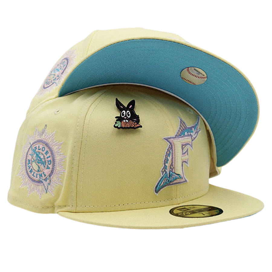 New Era Florida Marlins Soft Yellow 'Easter Pack' 2003 Patch 59FIFTY Fitted Hat