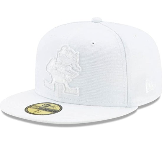 New Era Cleveland Browns White on White 59FIFTY Fitted Hat