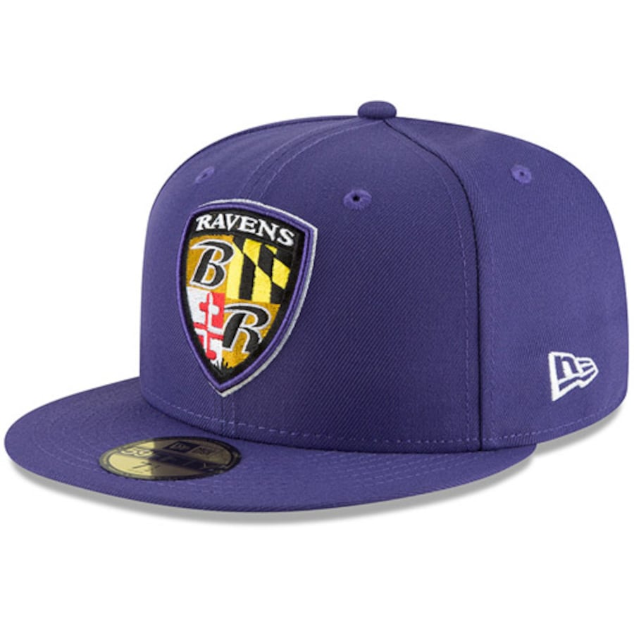New Era Baltimore Ravens Purple Omaha 59FIFTY Fitted Hat