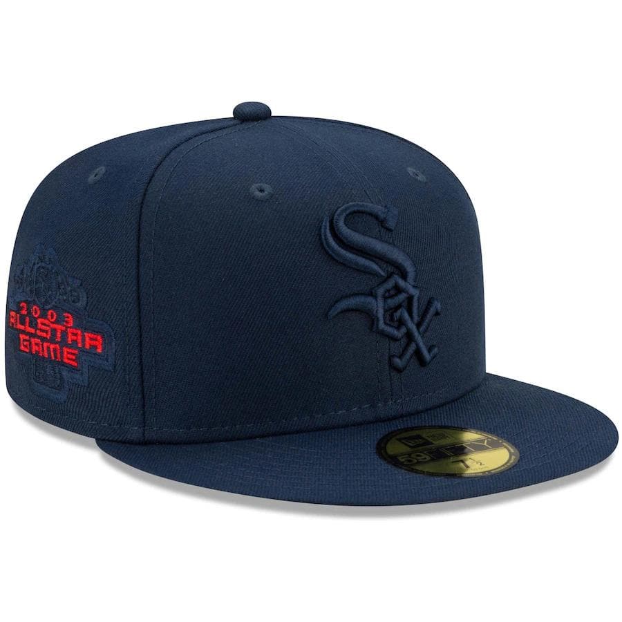 New Era Chicago White Sox Navy Cooperstown Collection Oceanside Red Under Visor 59FIFTY Fitted Hat