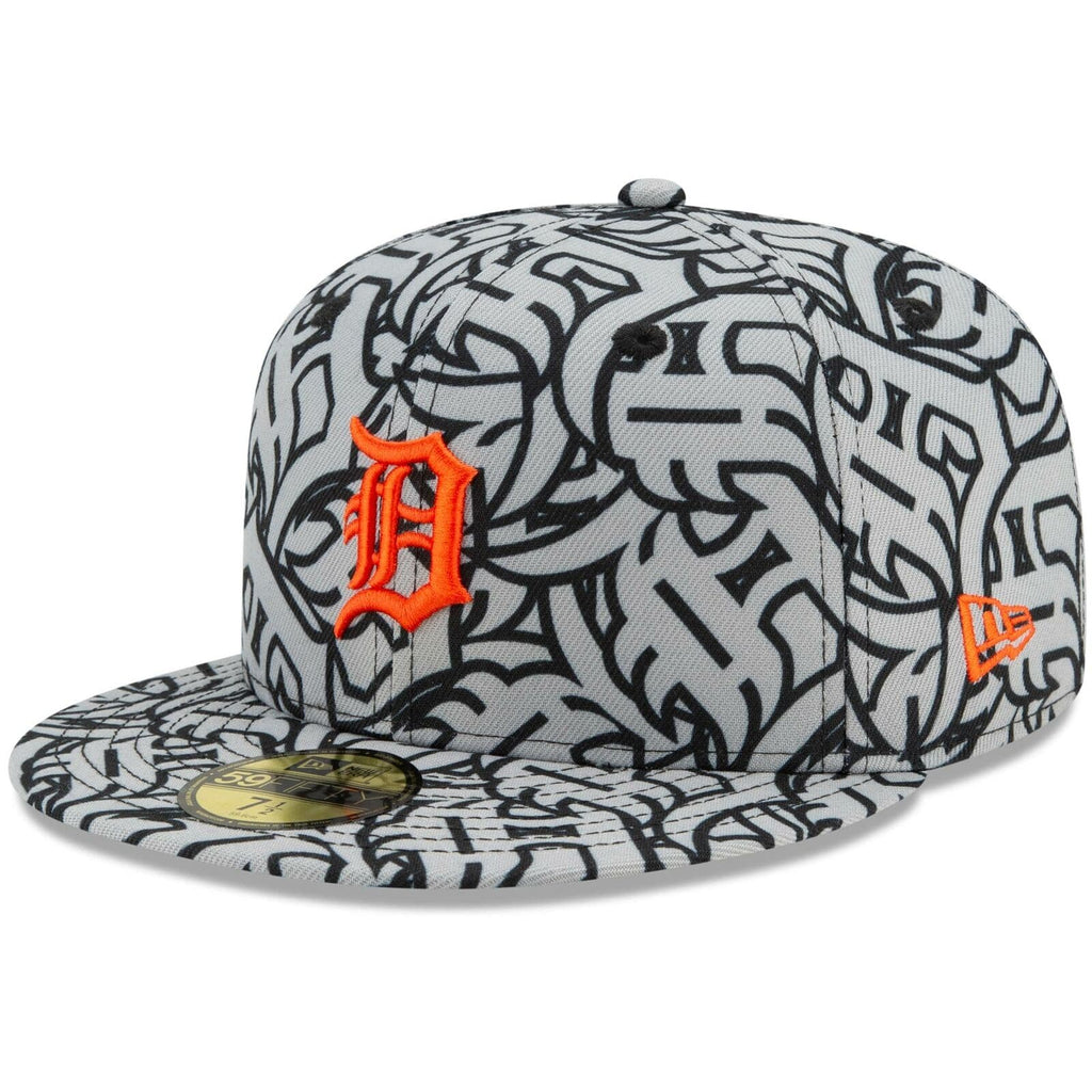 New Era Detroit Tigers Team Print 59Fifty Fitted Hat
