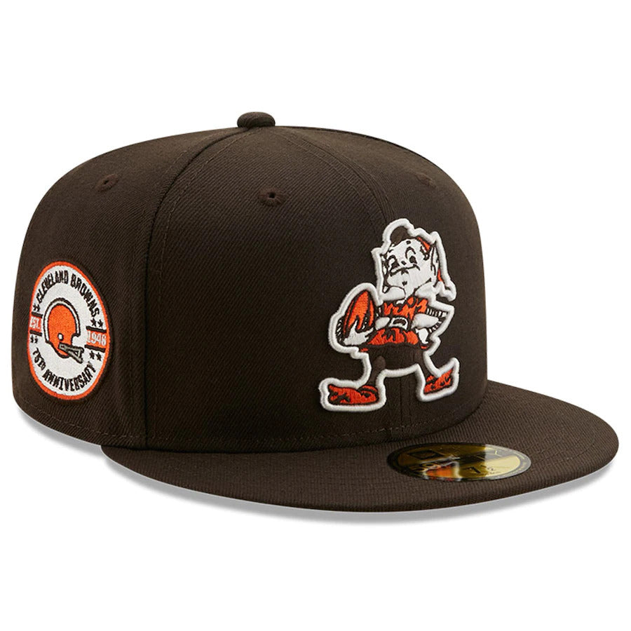 New Era Cleveland Browns 75th Anniversary Side Patch 59FIFTY Fitted Hat