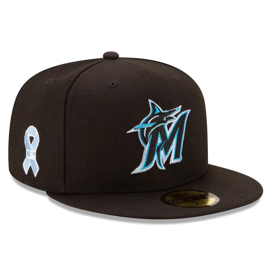 New Era Miami Marlins 2021 Father's Day On-Field Black 59FIFTY Fitted Hat