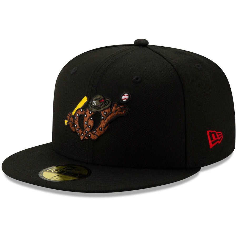 New Era Reading Phillies Black Pretzels Theme Nights On-Field 59FIFTY Fitted Hat
