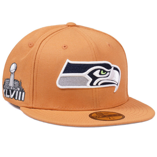 New Era Seattle Seahawks Super Bowl XLVIII Golden Memories 59FIFTY Fitted Hat