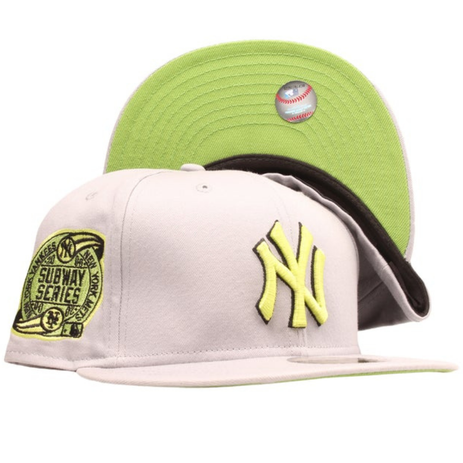 New Era x NYCMode New York Yankees Grey/Apple Green 2000 Subway Series 59FIFTY Fitted Hat