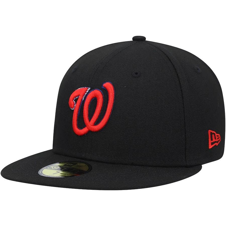 New Era Washington Nationals Black Color Dupe 59FIFTY Fitted Hat