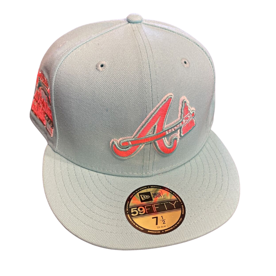 New Era Atlanta Braves Light Gray/Hot Pink 2000 All-Star Game 59FIFTY Fitted Hat