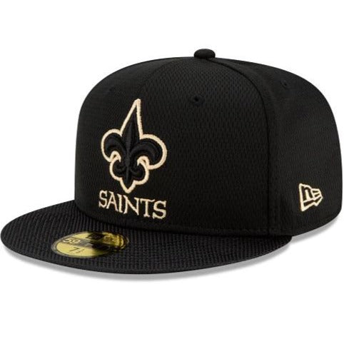 New Era New Orleans Saints NFL Sideline Road 2021 Black 59FIFTY Fitted Hat