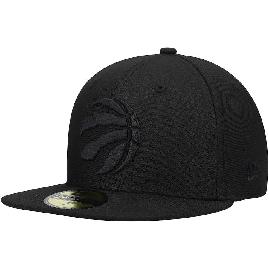 New Era Toronto Raptors Black on Black 59Fifty Fitted Hat