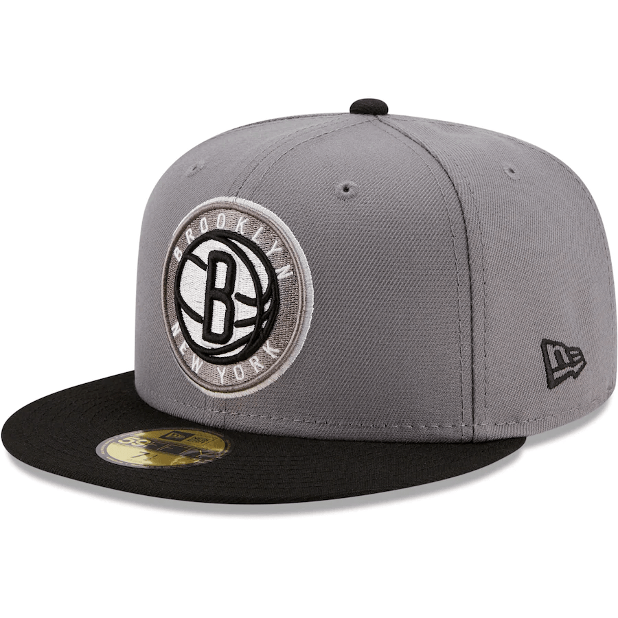 New Era Brooklyn Nets Grey / Black 59Fifty Fitted Hat