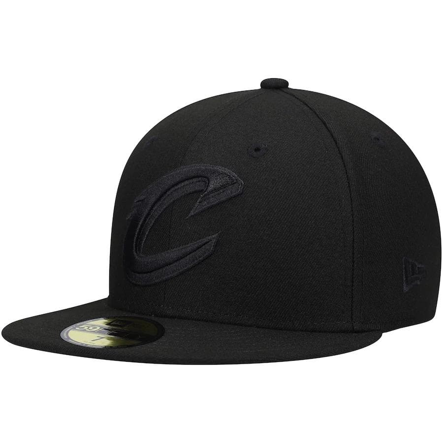 New Era Cleveland Cavaliers Black on Black 59Fifty Fitted Hat