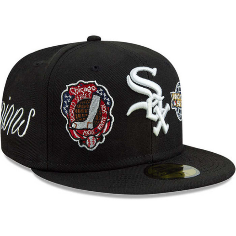 New Era Chicago White Sox Mens Black Historic Champs 59FIFTY Fitted Hat