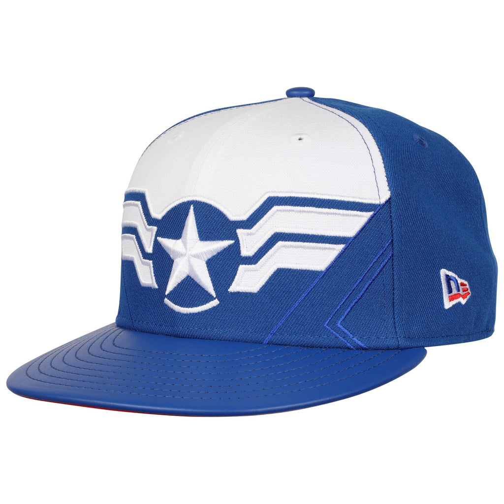New Era Captain America Blue & White 59Fifty Fitted Hat