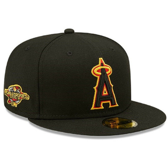 New Era Los Angeles Angels Black/Yellow 2002 World Series 59FIFTY Fitted Hat