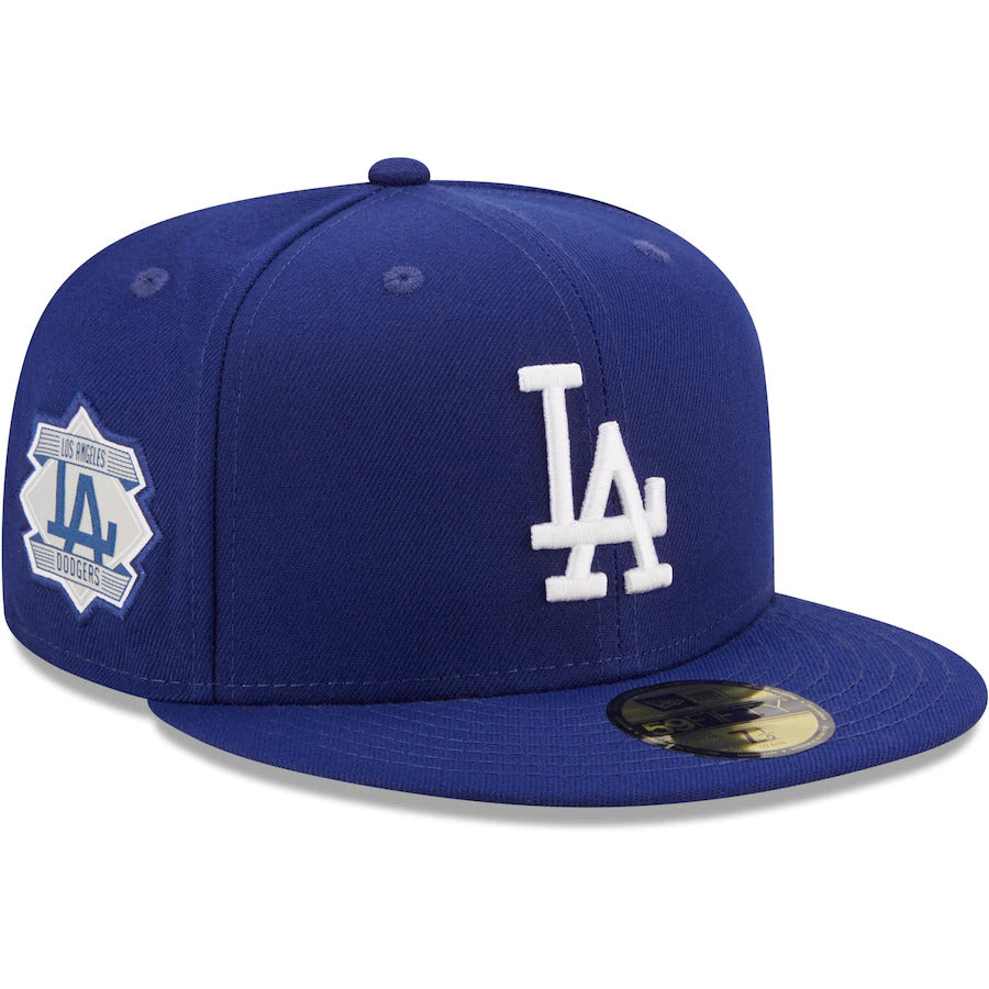 New Era Royal Los Angeles Dodgers Logo Side 59FIFTY Fitted Hat