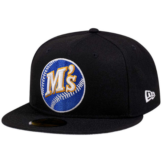 New Era Seattle Mariners Black Prime 59Fifty Fitted Hat