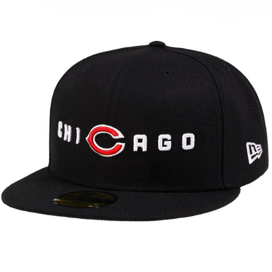 New Era Chicago Bears Alternate Black & Red 59FIFTY Fitted Hat