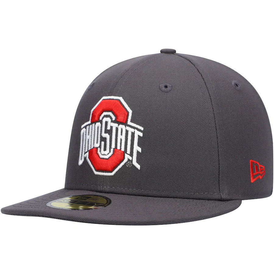 New Era Charcoal Ohio State Buckeyes Basic 59FIFTY Fitted Hat