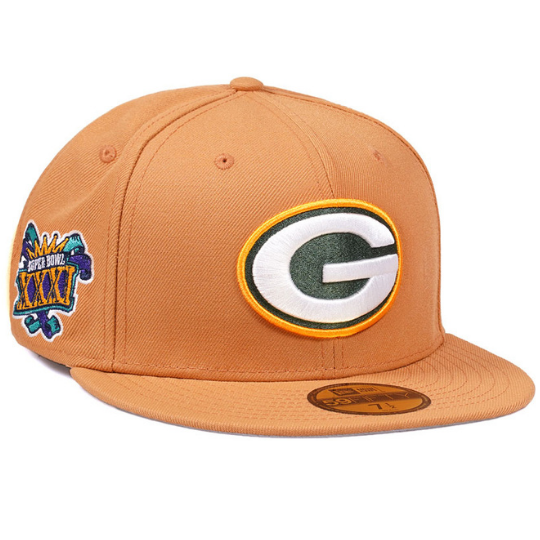 New Era Green Bay Packers Super Bowl XXXI Golden Memories 59FIFTY Fitted Hat