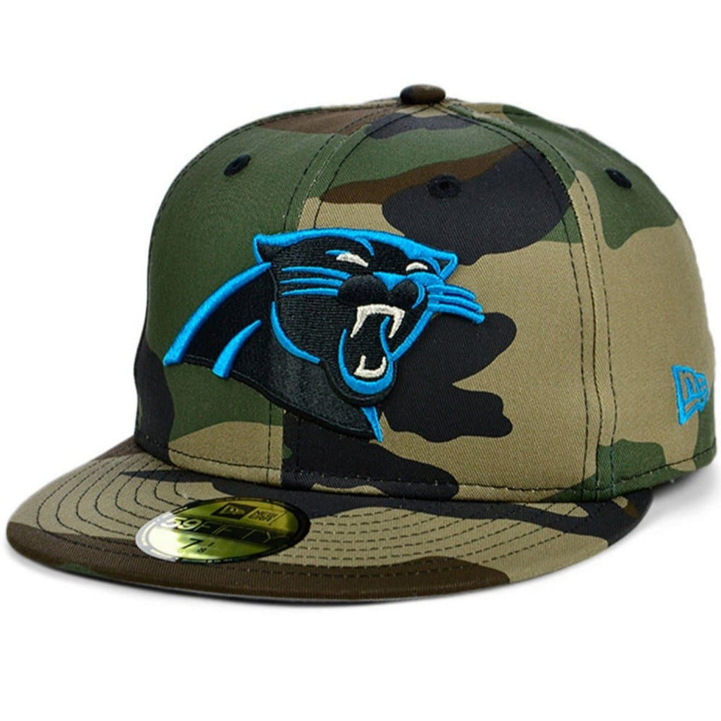 New Era Carolina Panthers Camo Woodland 59Fifty Fitted Hat